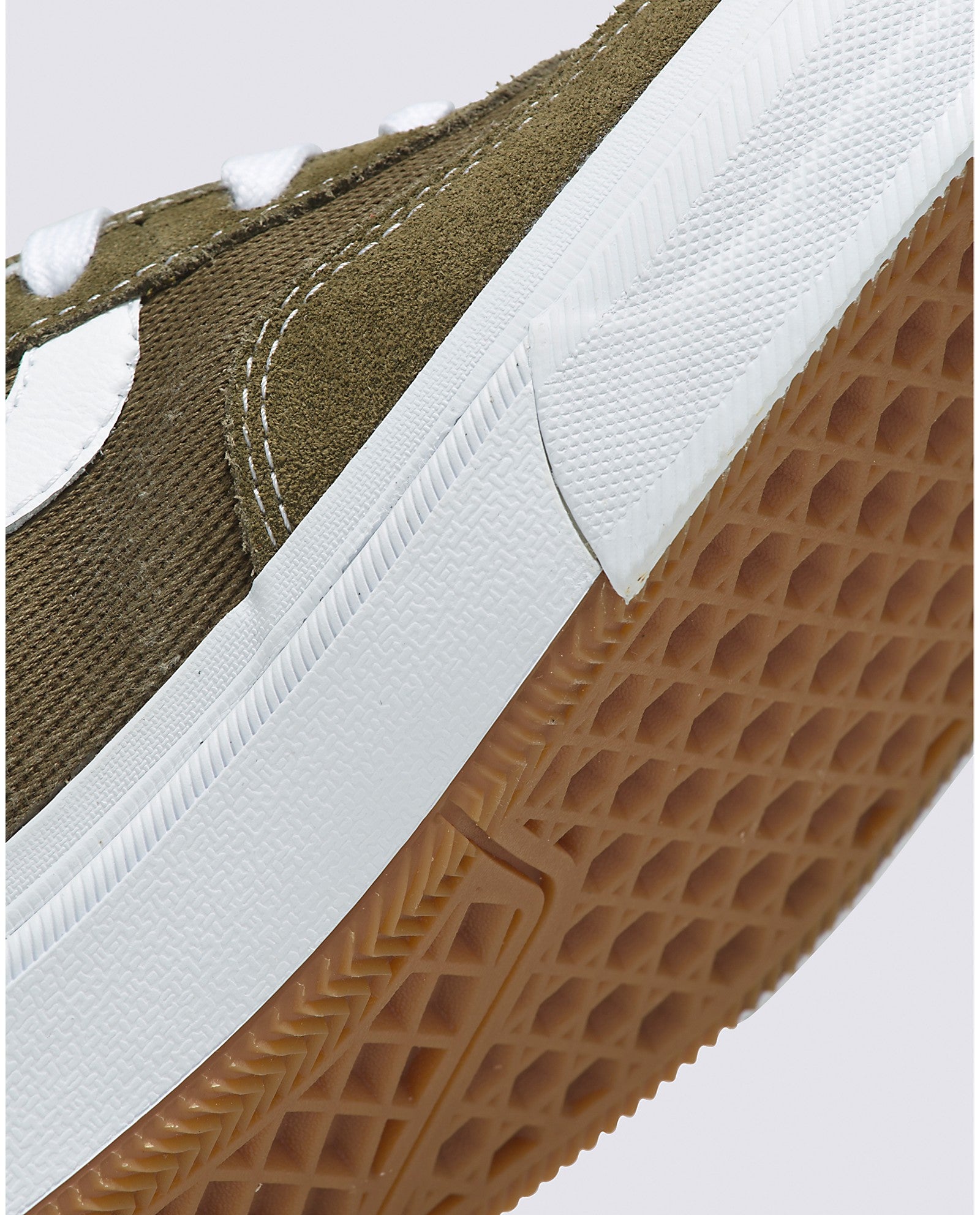 Dark Olive Crockett High Vans Skate Shoe Detail