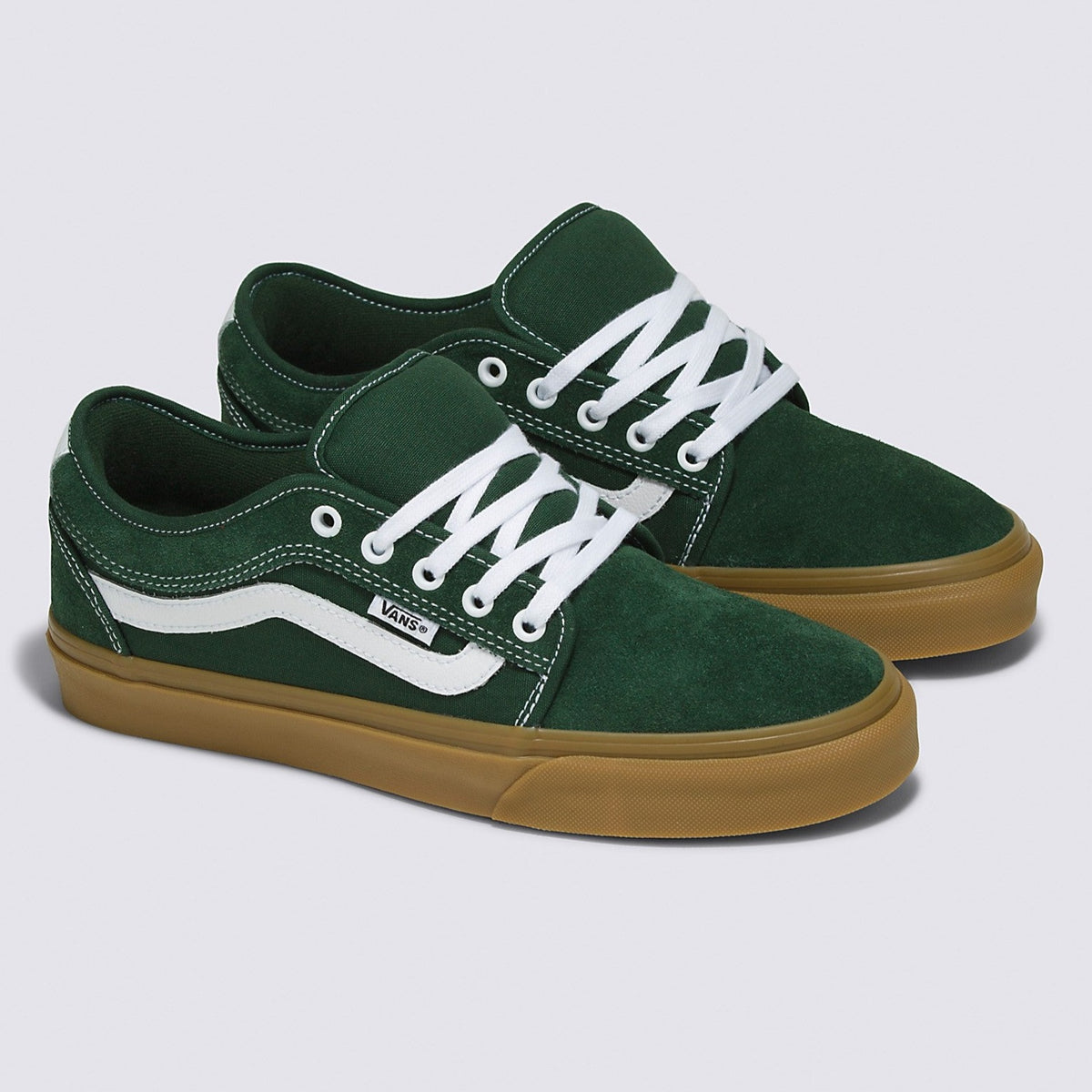 Vans Chukka Suede Low Skateboard Shoes Perf Grape Leaf Green/ White Mens 7.5 New Vans Skate Chukka Low Shoes - Mens Large Size – BigShoes main image 3