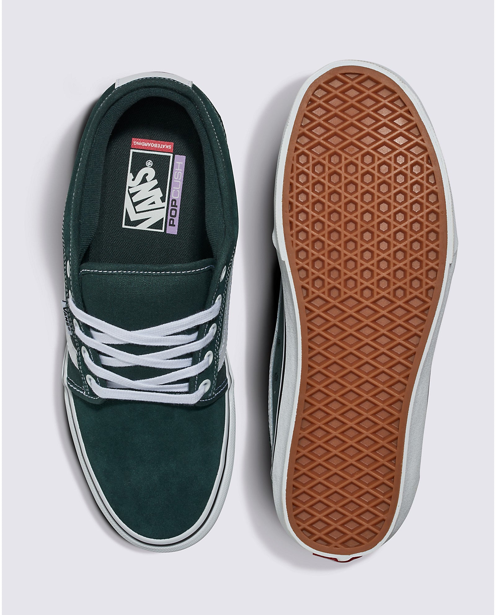 Green Gables Chukka Low Sidestripe Vans Skate Shoe Top/Bottom