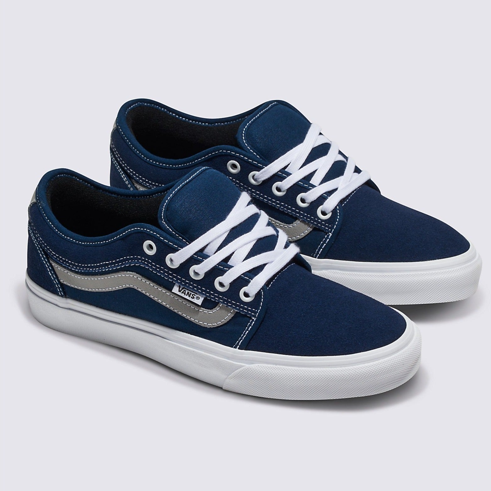 Navy/Grey Chukka Low Sidestripe Vans Skate Shoe