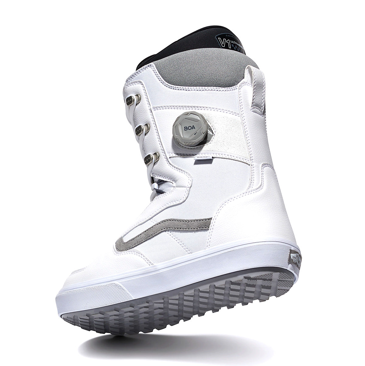 White Invado OG Vans Hybrid Snowboard Boot Back