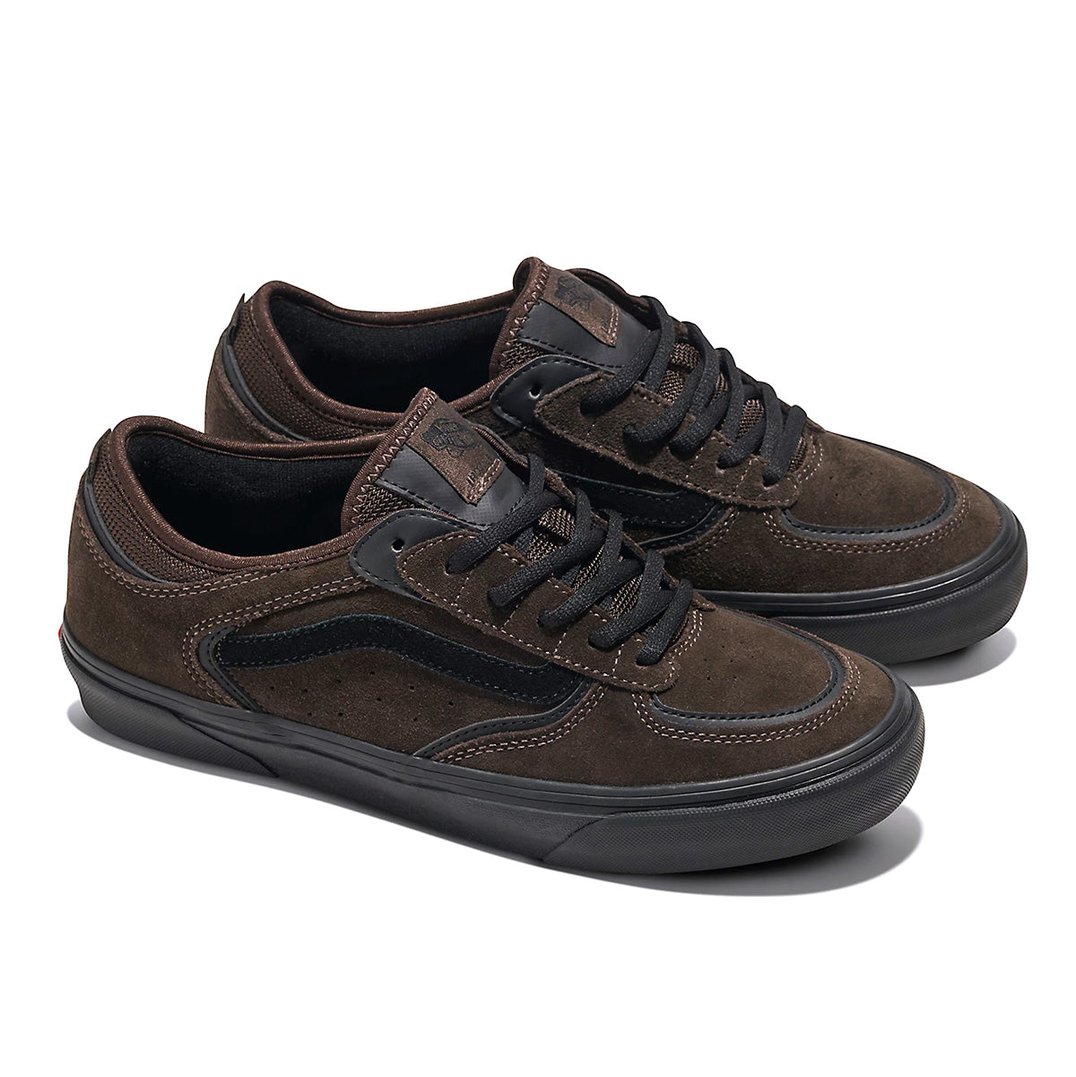 Brown Black Rowley Vans Skate Shoe Pair