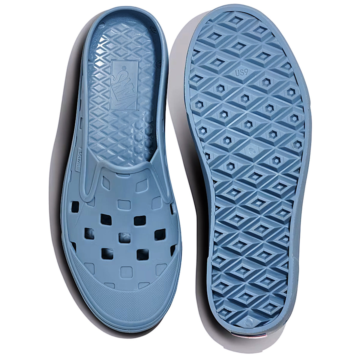 Medium Blue Vans TRK Mules