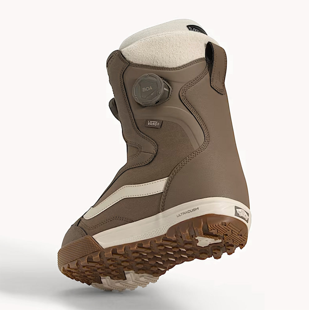 Brown Walnut womens Vans Encor Pro snowboard boot Back view