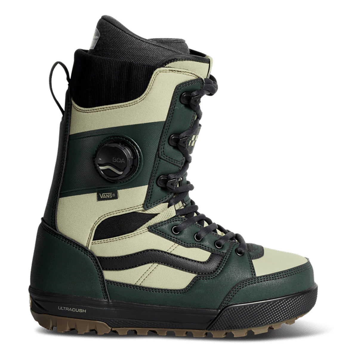Oil Green Vans Invado Pro hybrid snowboard boot