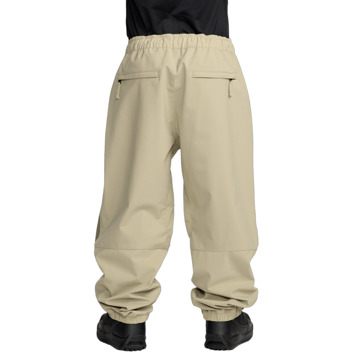Volcom Slashslapper loose fitting Beige Khaki snowboard pants Back