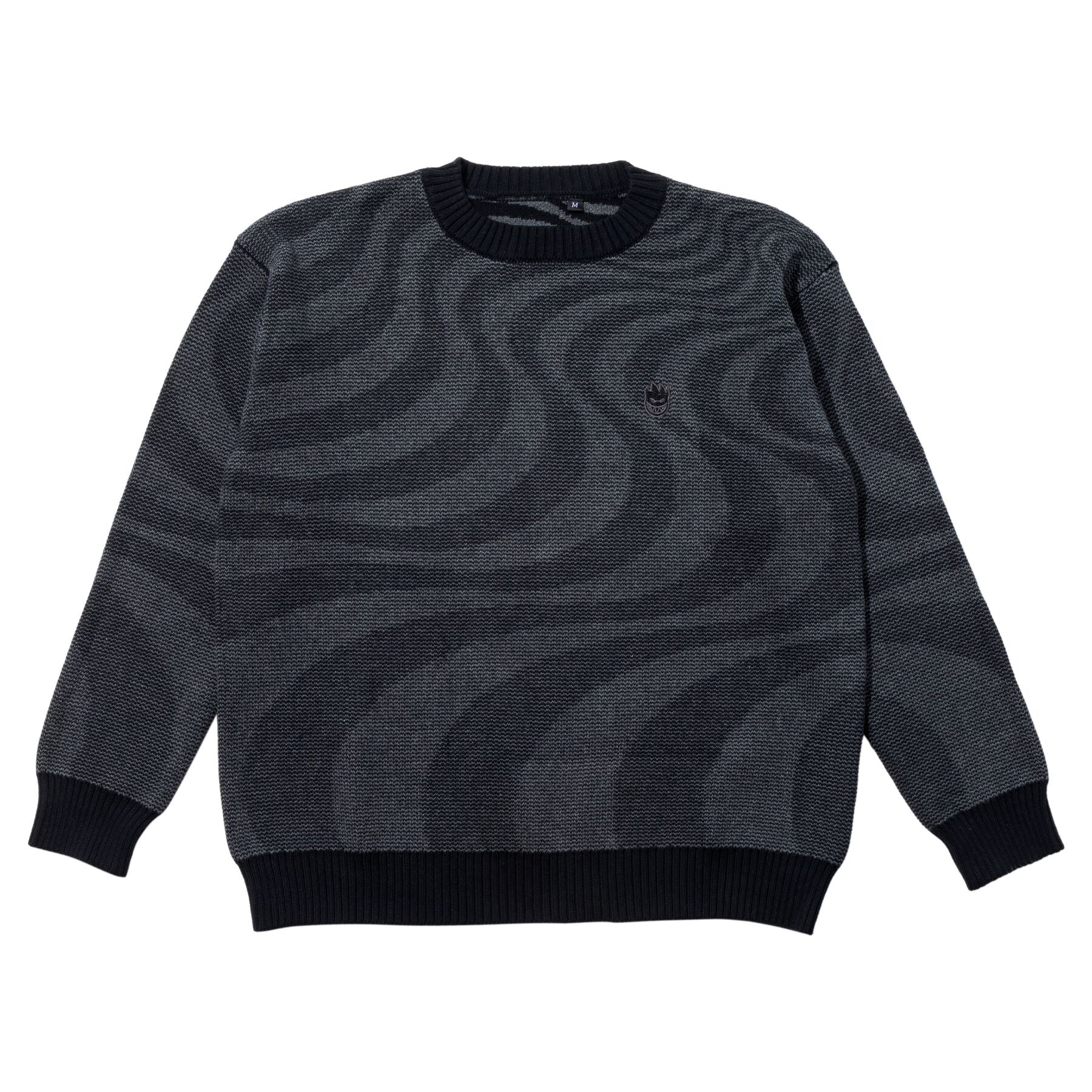 Black/Grey Bighead Knit Spitfire Sweater