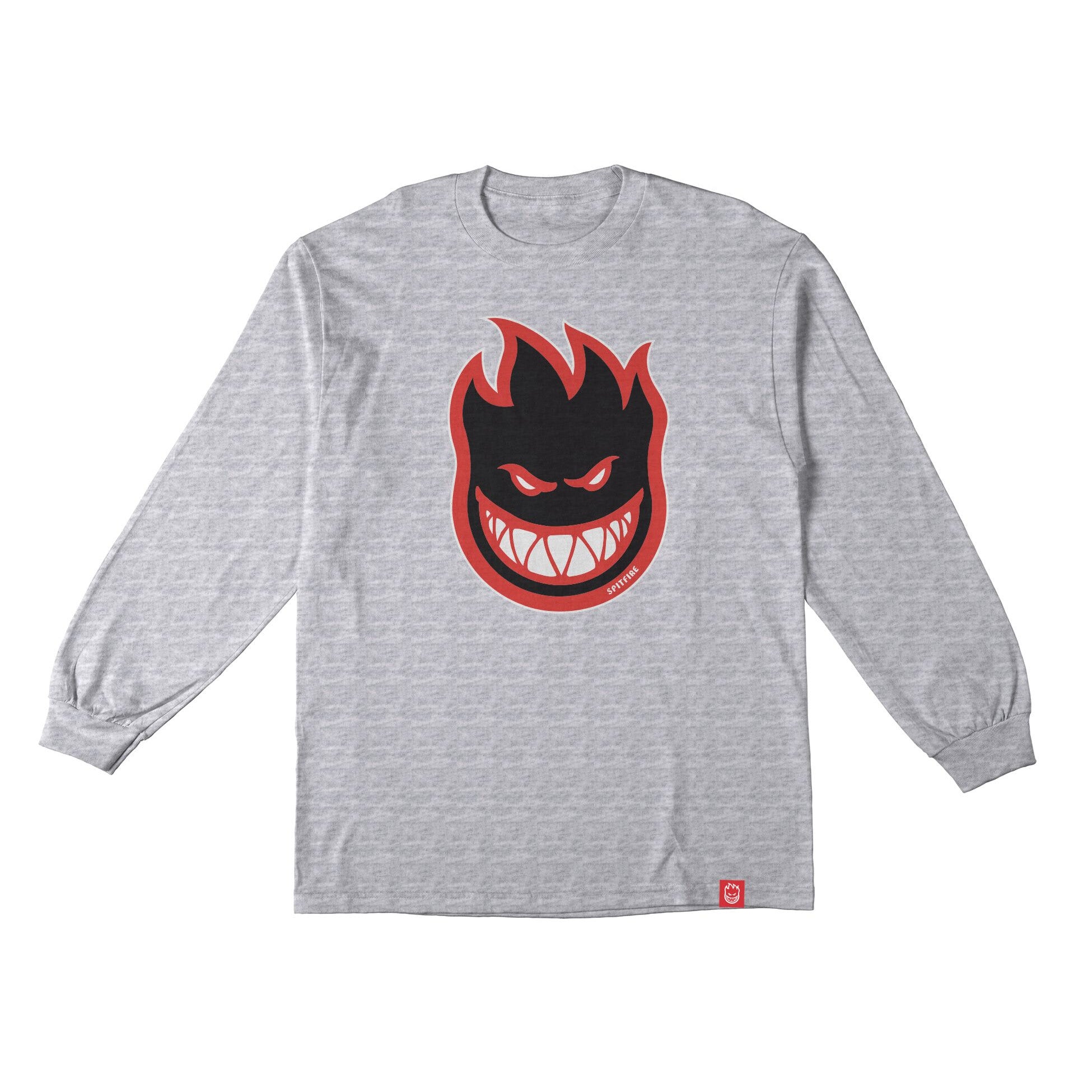 Ash Heather Bighead Fill Spitfire Long Sleeve Shirt