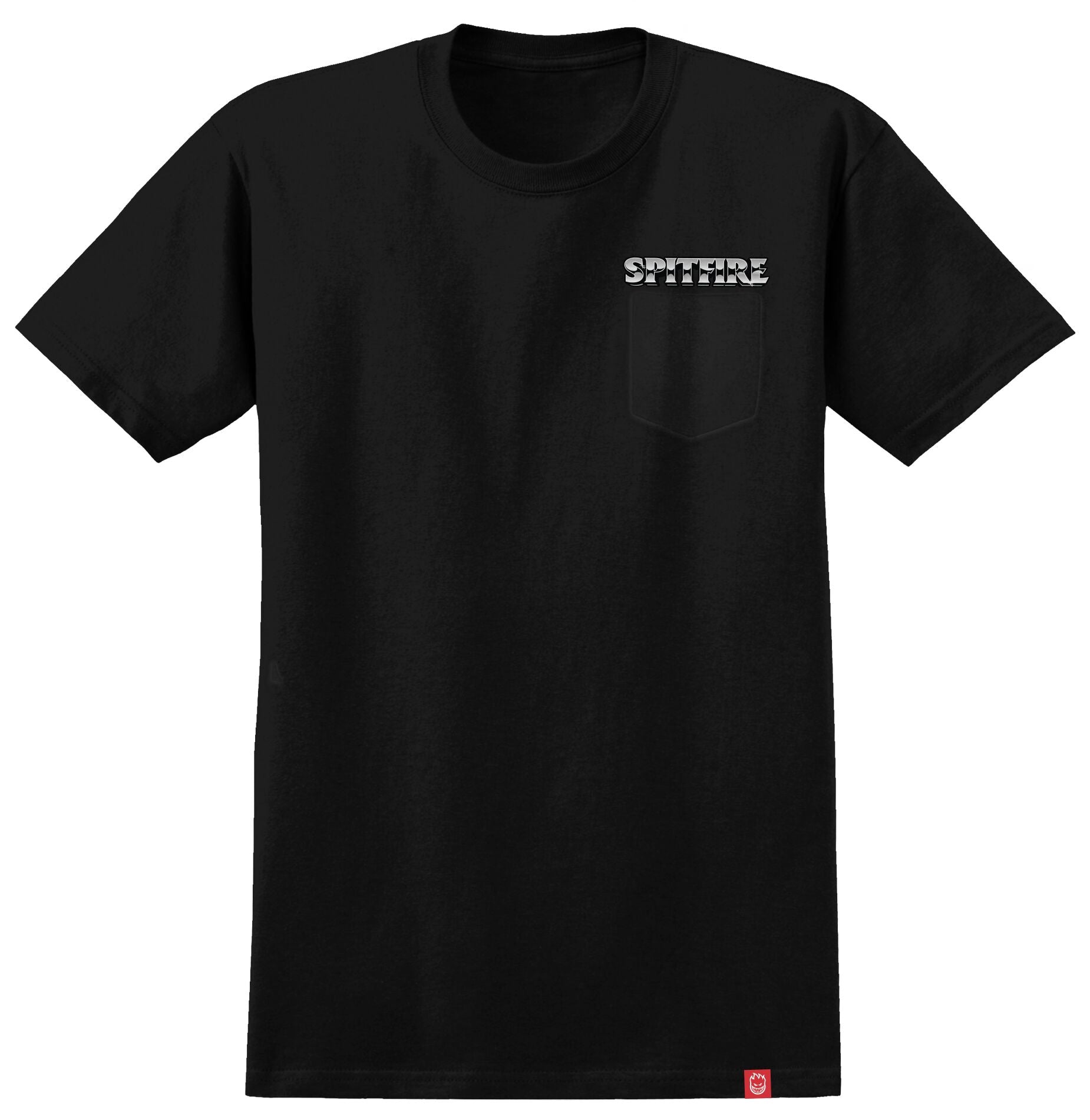 Black Burnout Spitfire Pocket T-Shirt