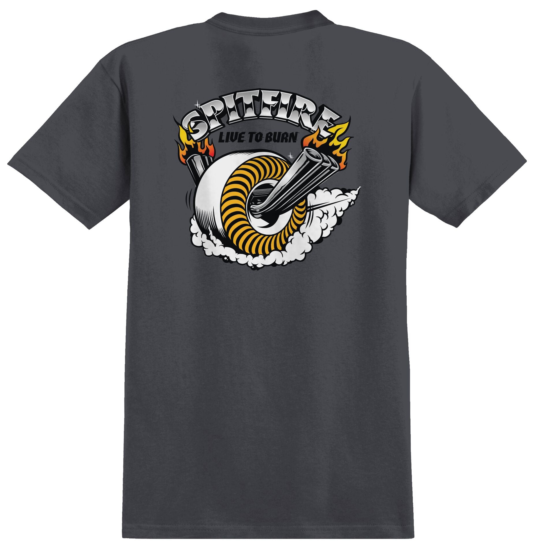 Solid Chrome Burnout Spitfire T-Shirt Back