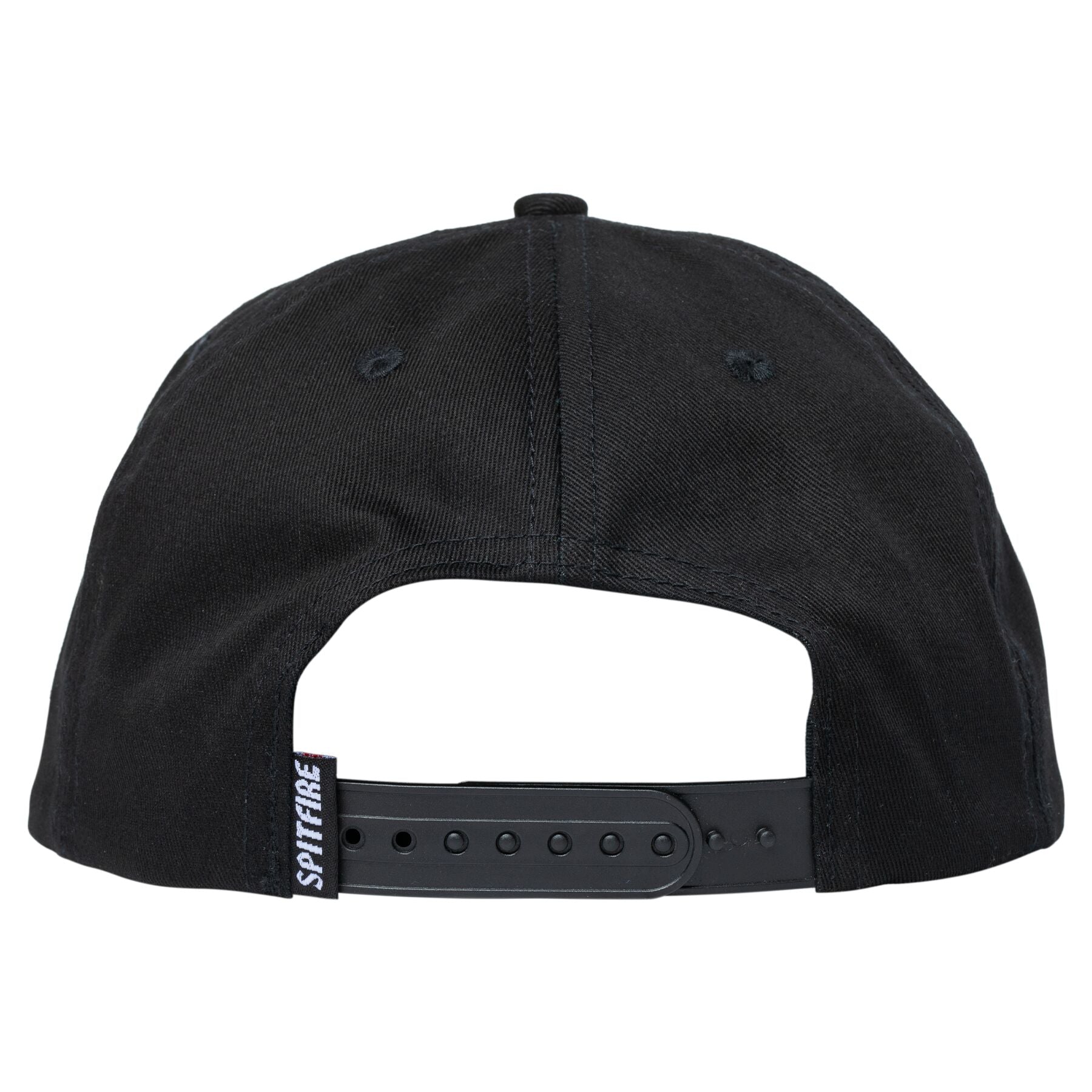 Black Flames Script Spitfire Hat Back