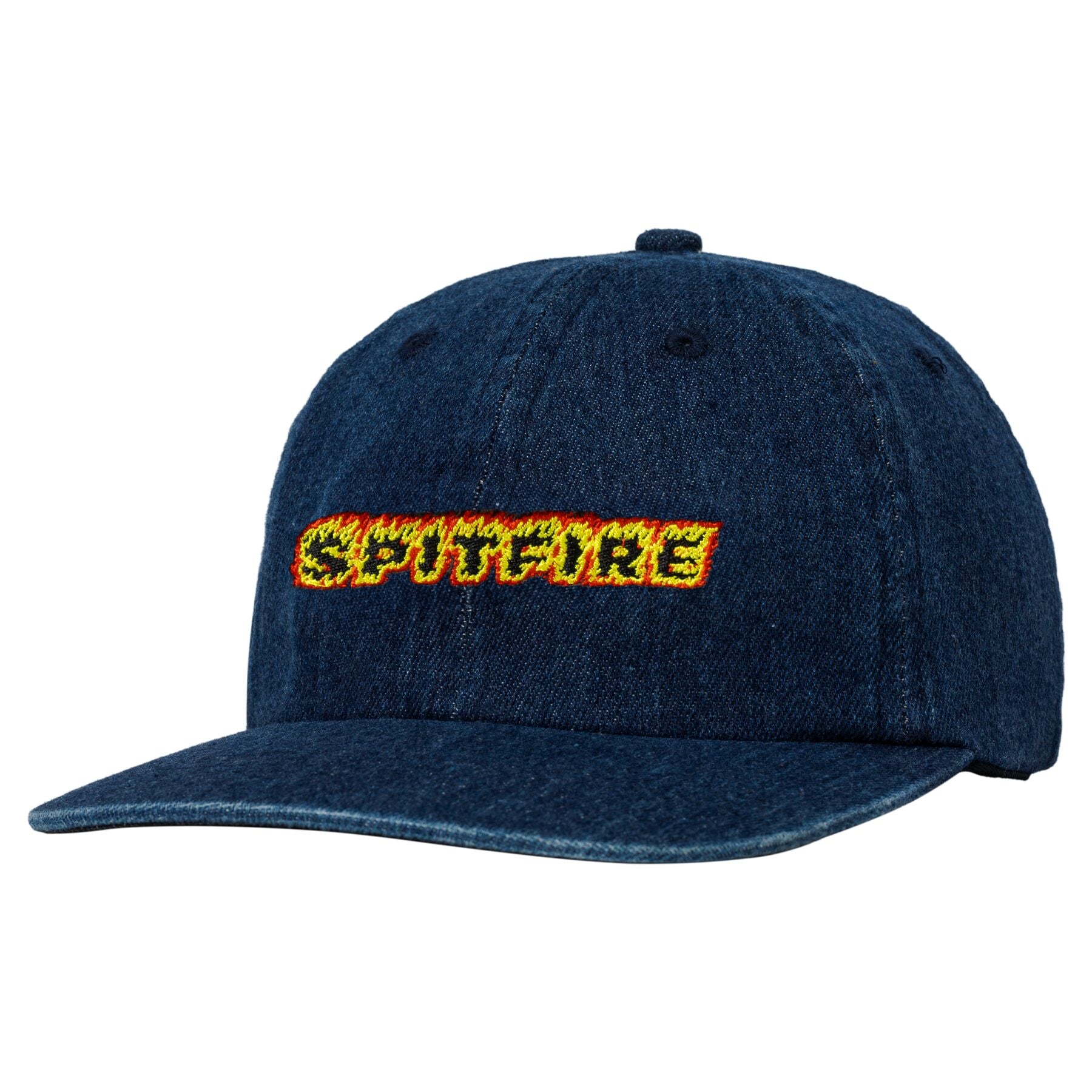 Denim Flames Script Spitfire Strapback Hat