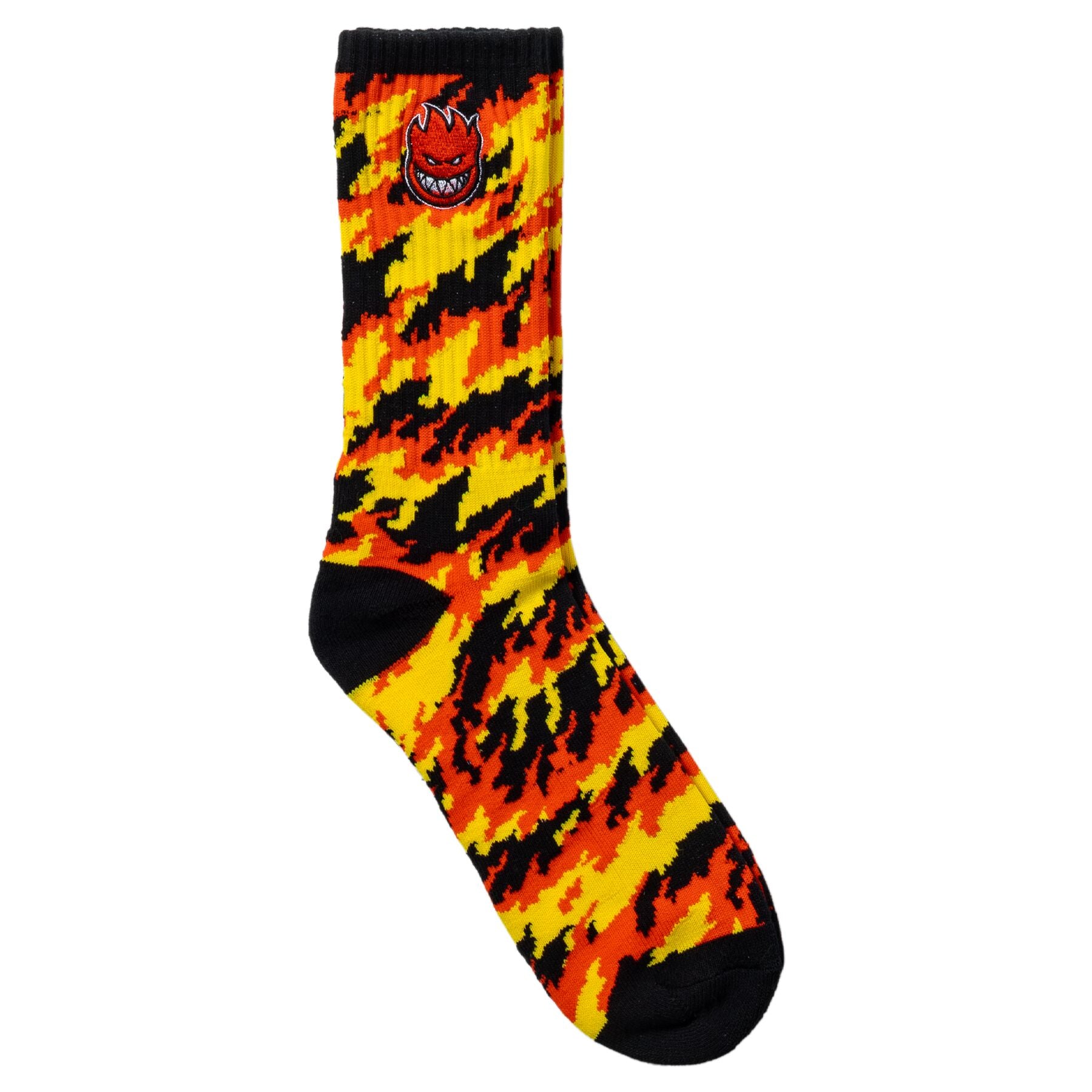 Spitfire Bighead Fill Embroidered Flame Socks