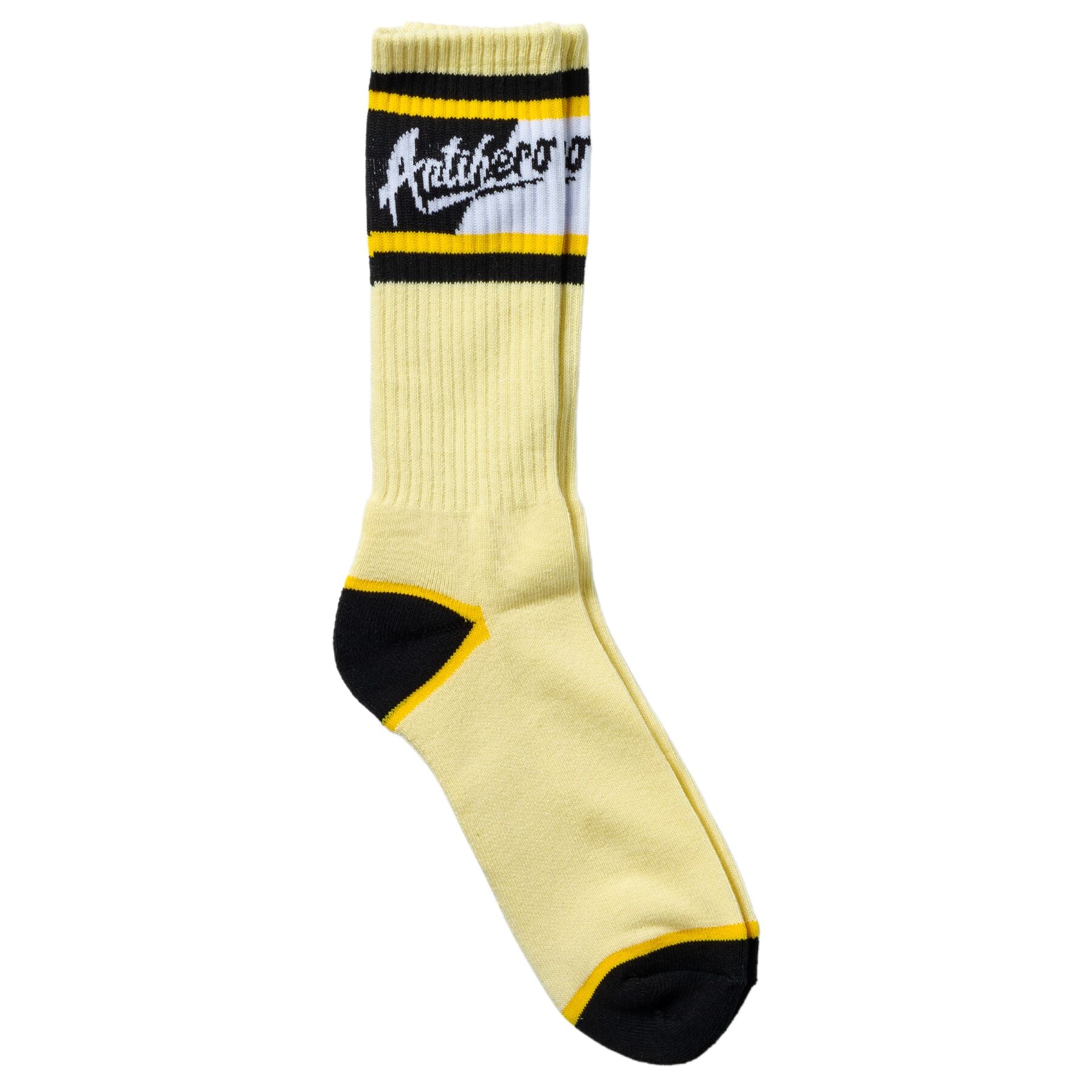 Antihero Shock Scratch Sock - Cream/Yellow