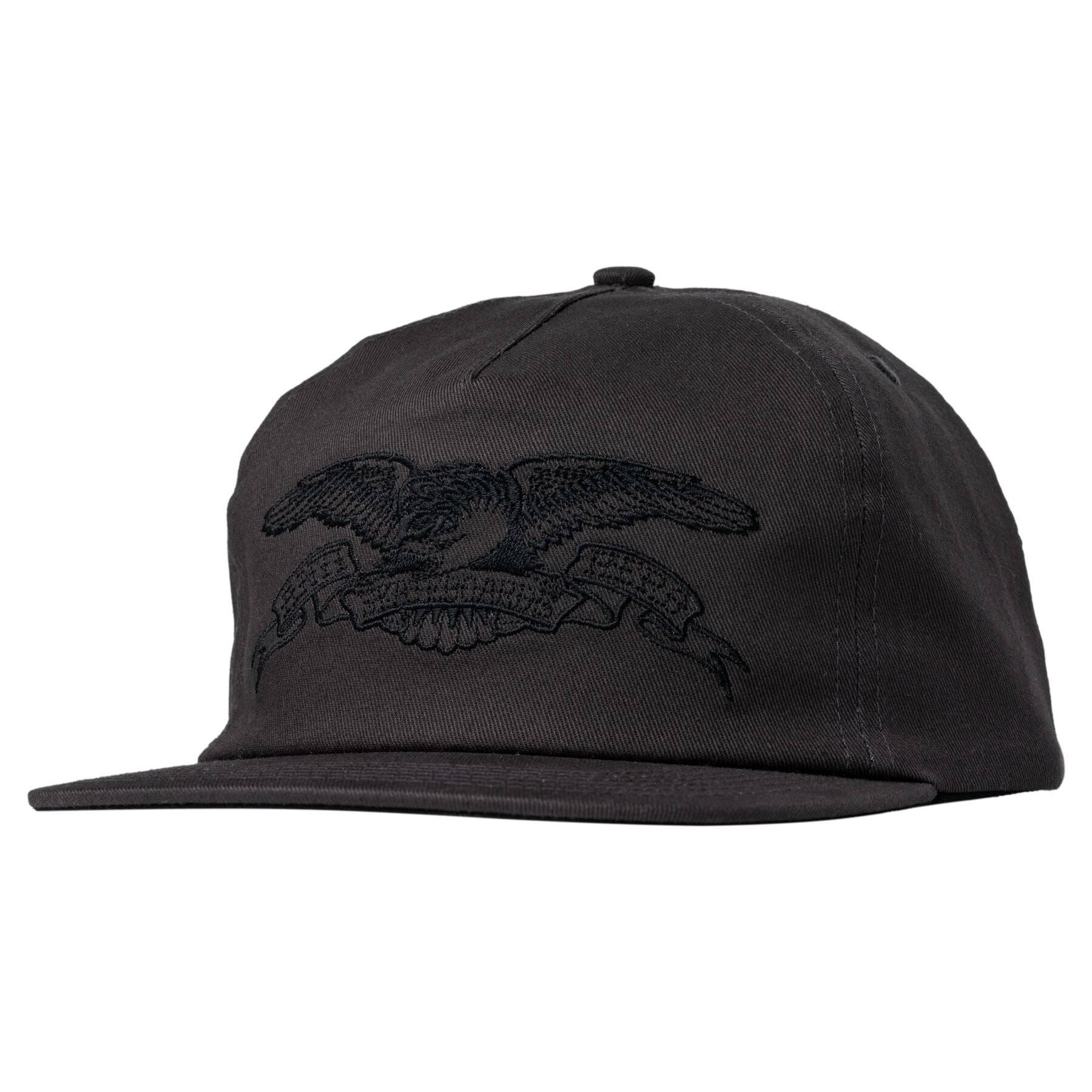 Black/Black Classic Eagle Antihero Snapback