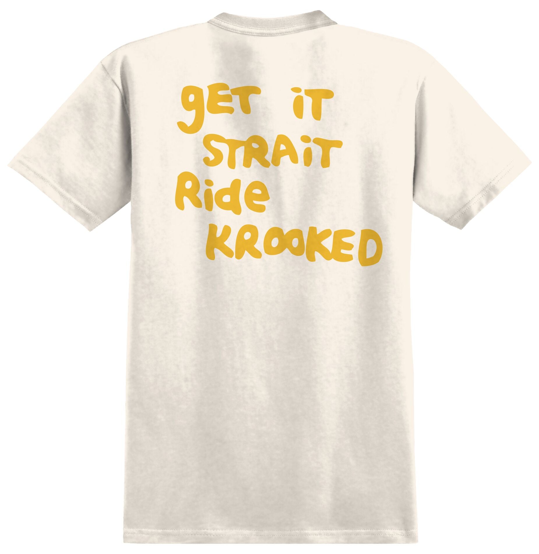 Strait Eyes Cream Krooked T-Shirt Back