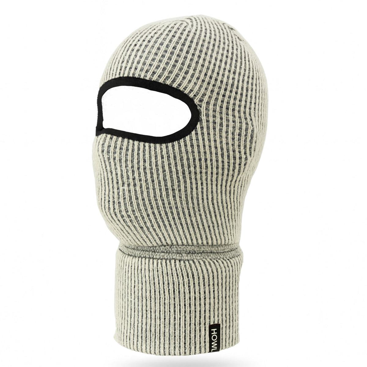 Khaki Howl acrylic knit one hole ski snowboard mask