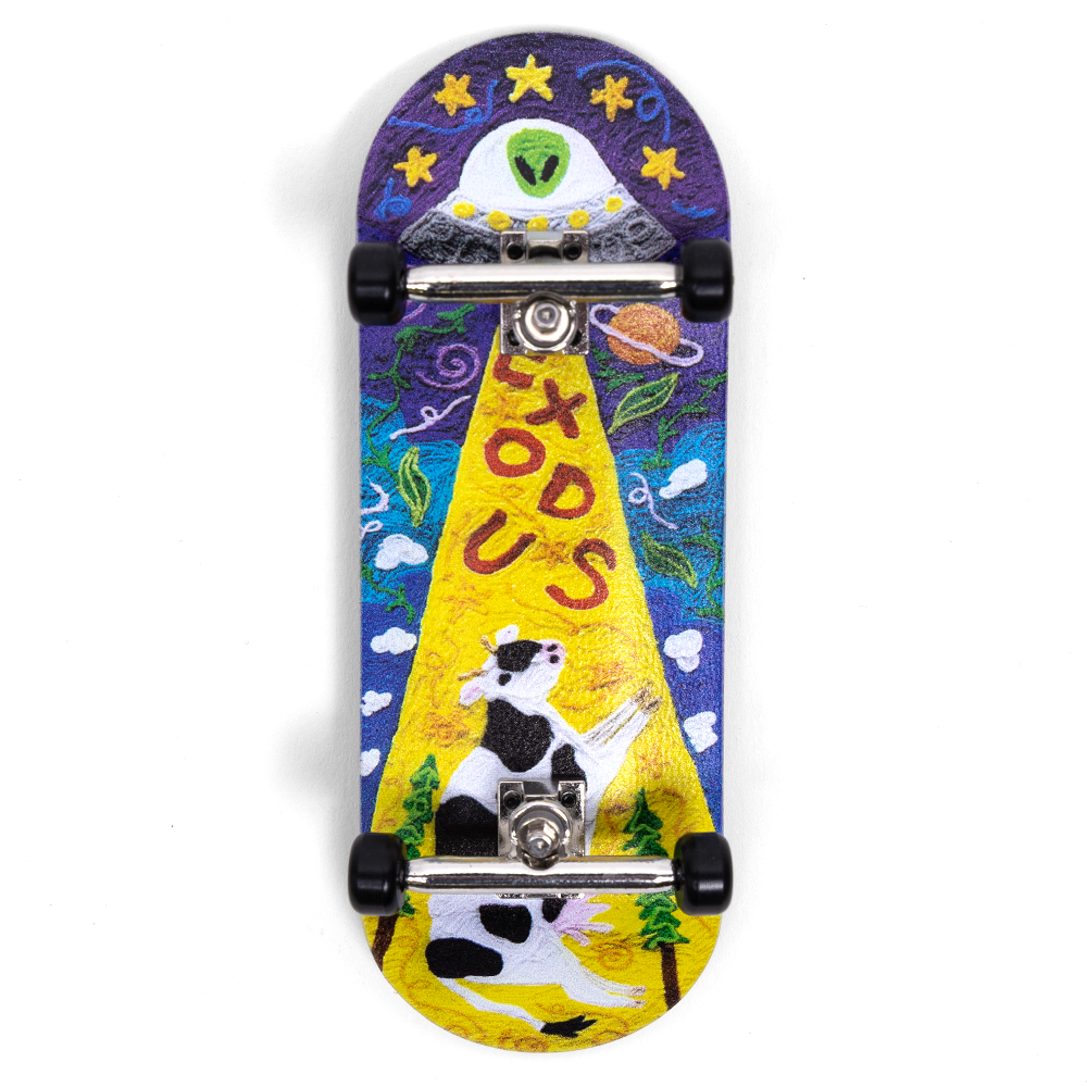 Yarn abduction Exodus complete fingerboard with alien and cow