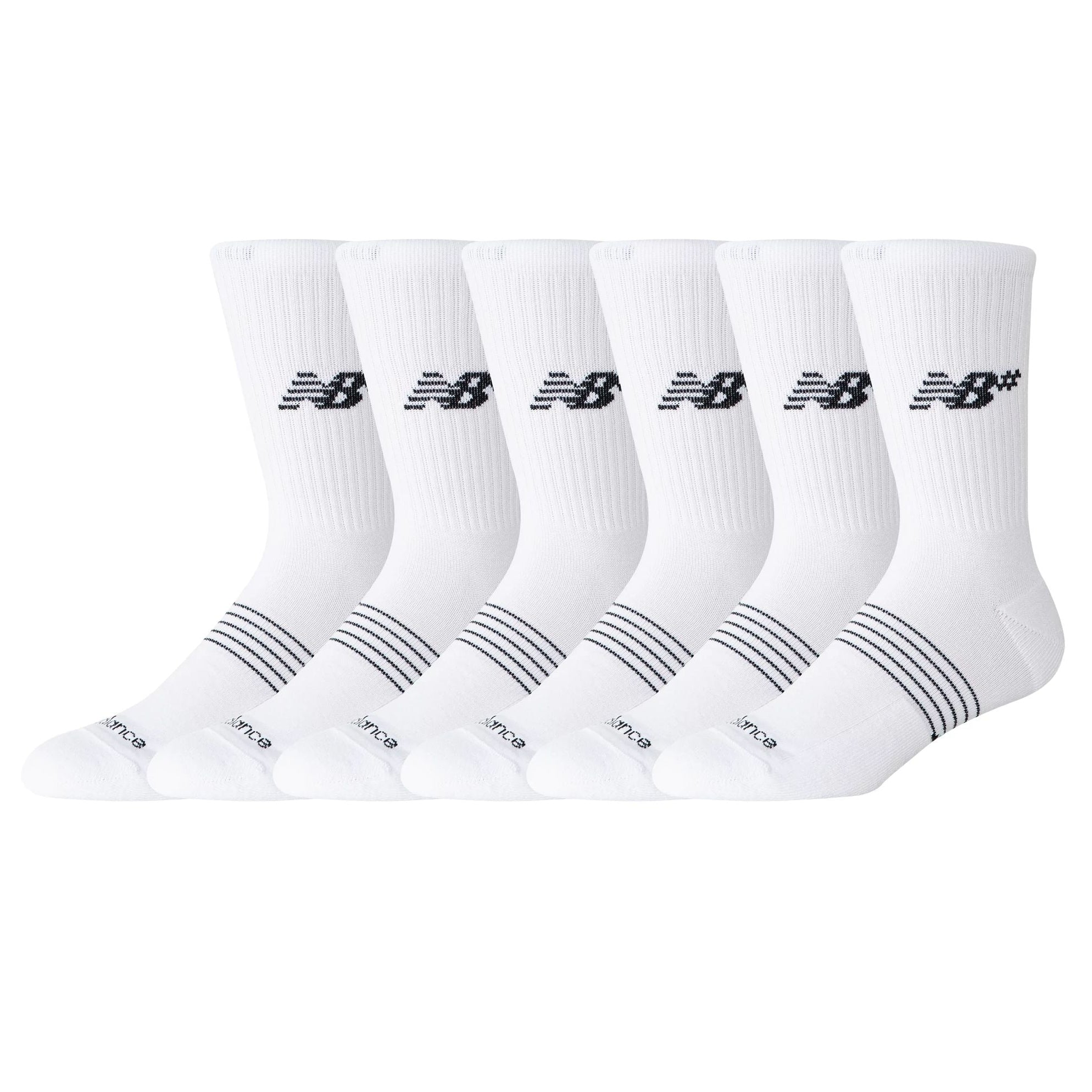 White NB Numeric 6-Pack Socks