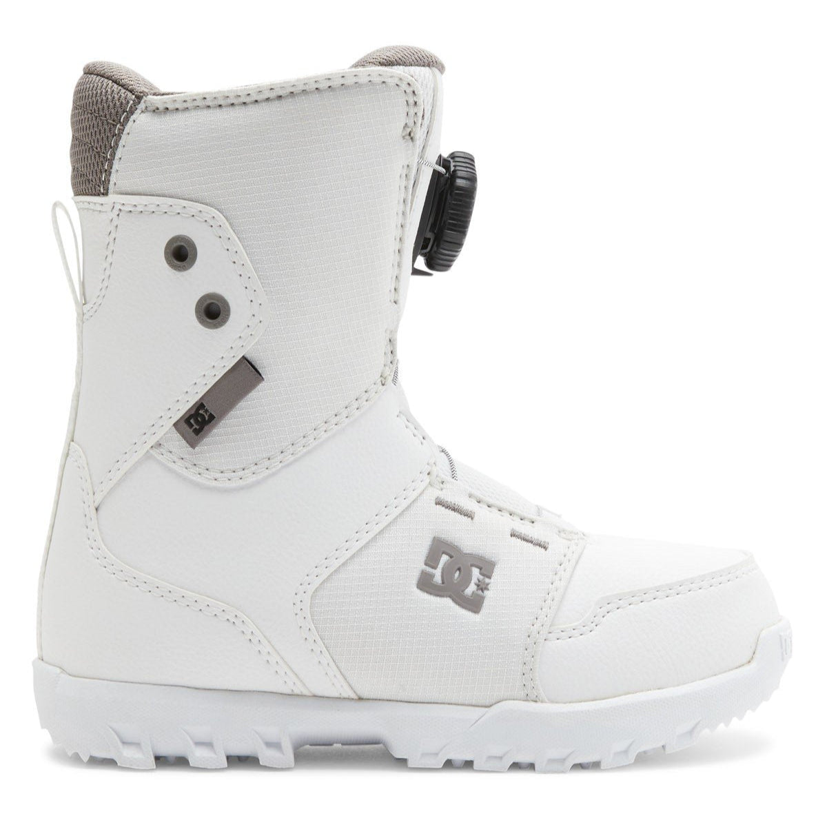 White/Grey 2025 DC Youth Scout Snowboard Boots