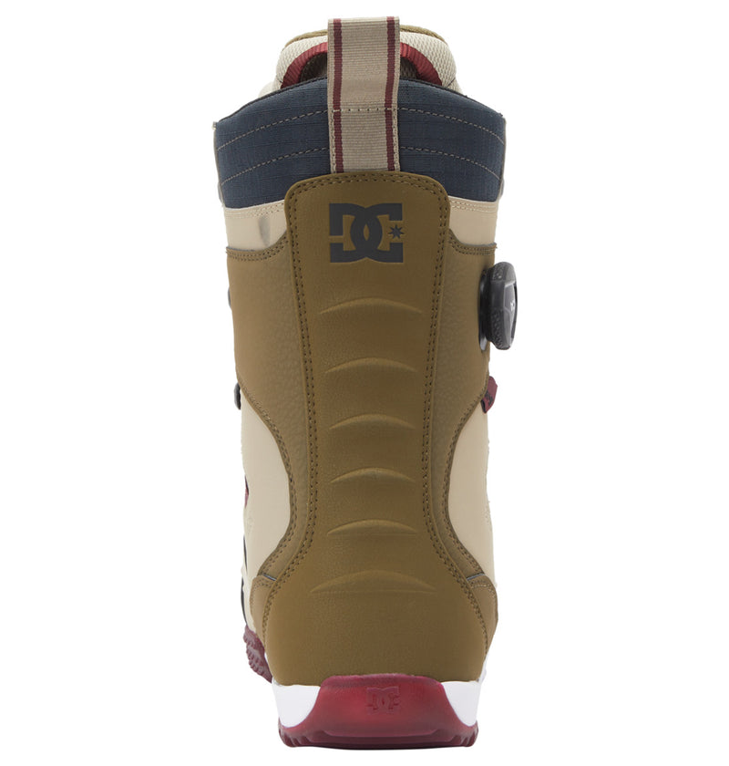 2024 Olive/Military Premier Hybrid BOA DC Snowboard Boots Back