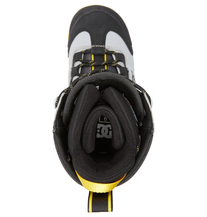 Black/Grey/Yellow 2024 Premier Hybrid BOA DC Snowboard Boots Top
