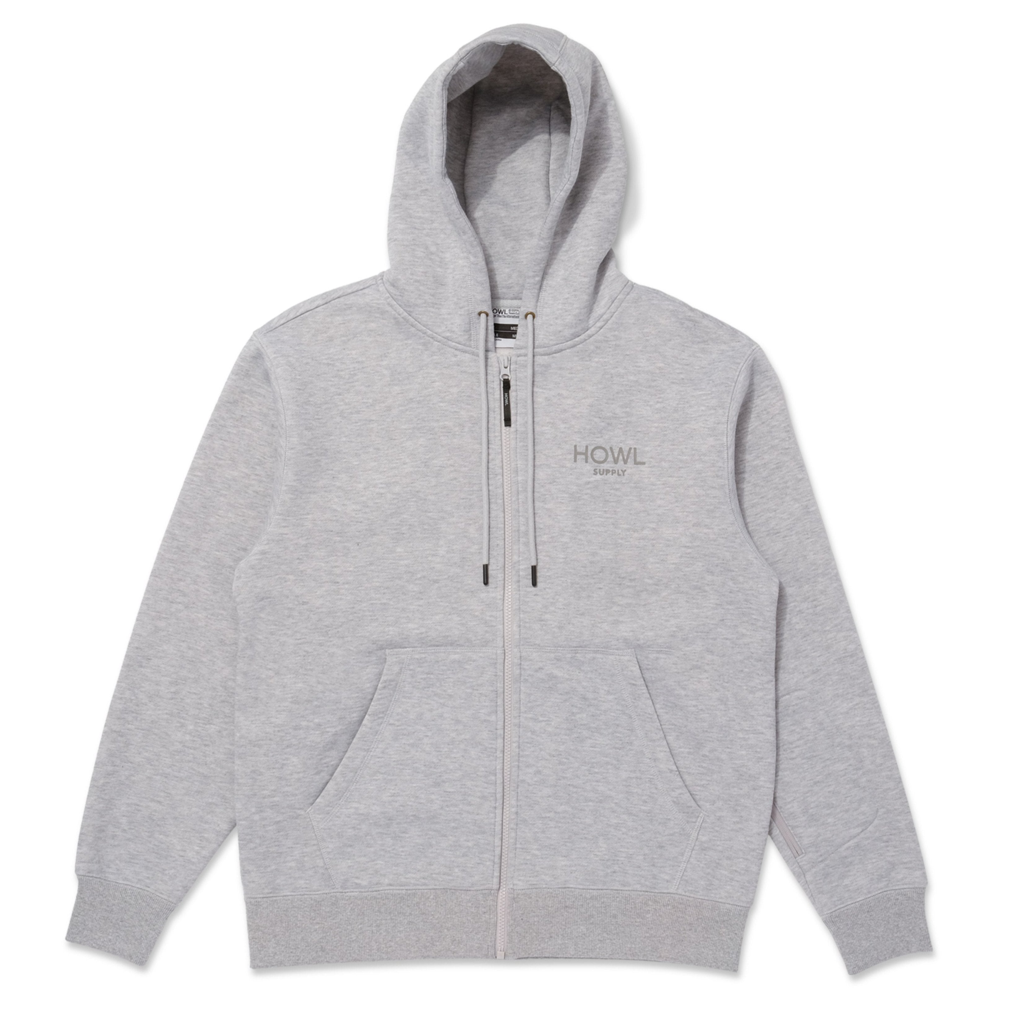 Heather Grey DWR Howl Zip Up Hoodie