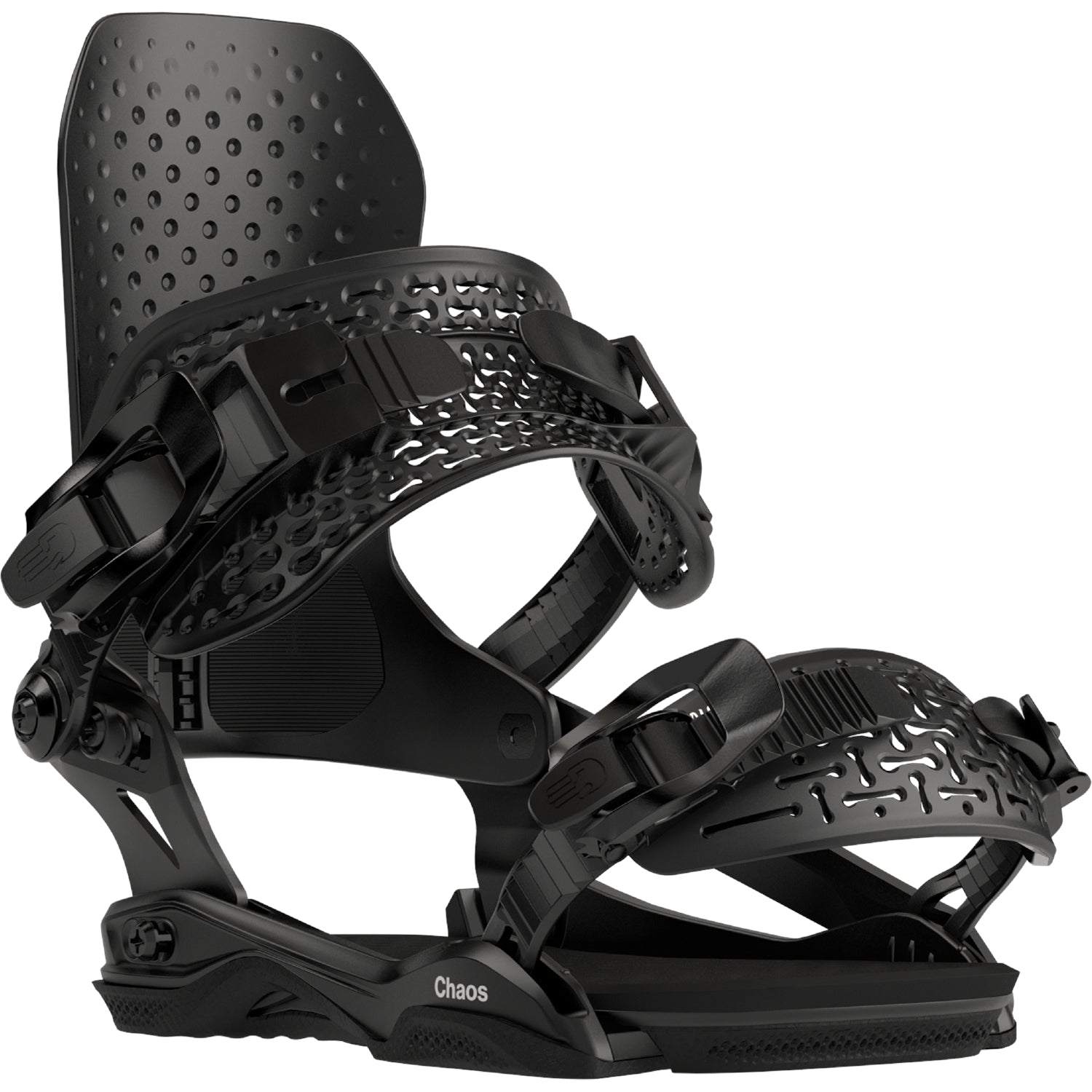 2025 Black Asymwrap Bataleon Chaos Snowboard Bindings Front