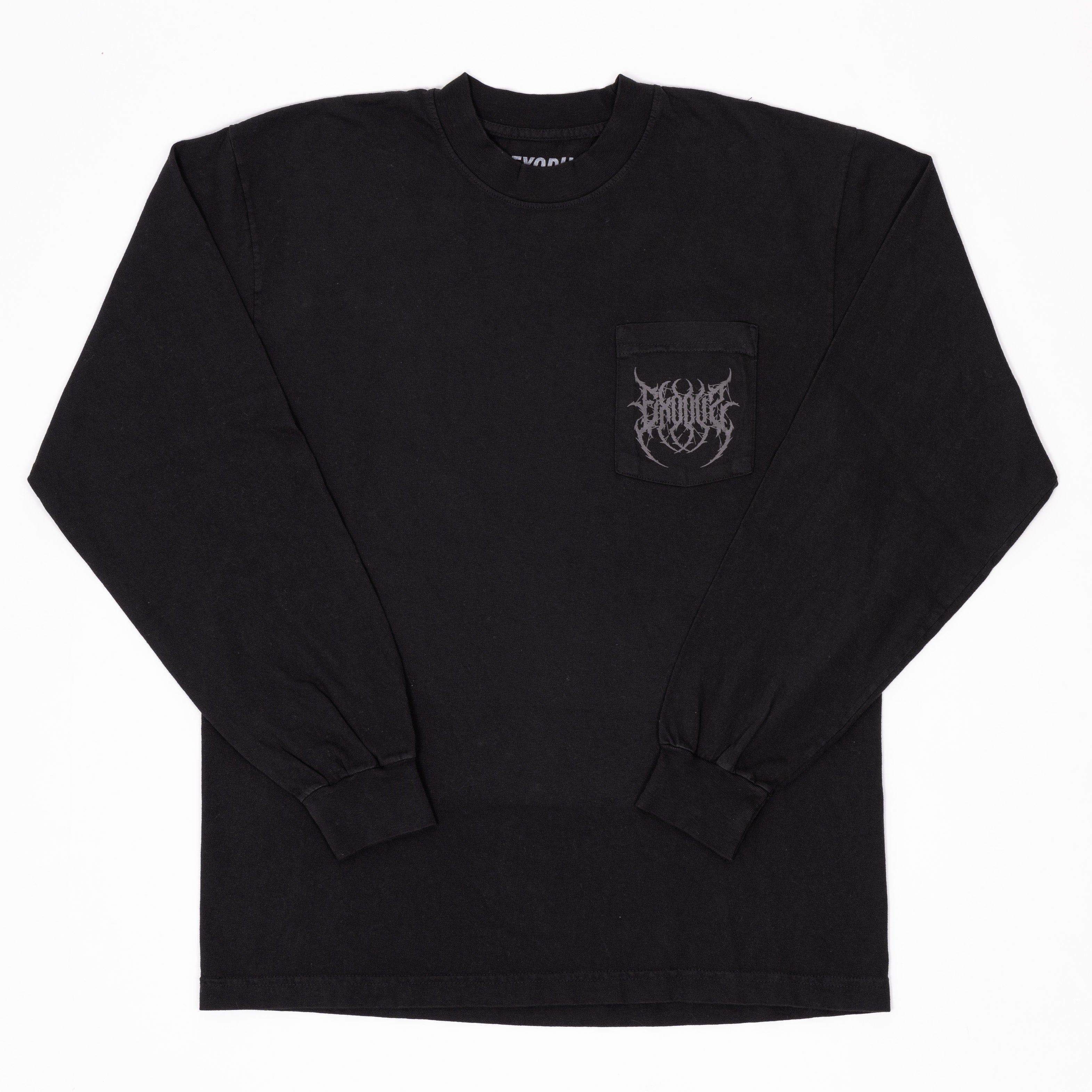 Black Exodus Metal Long Sleeve Pocket tee