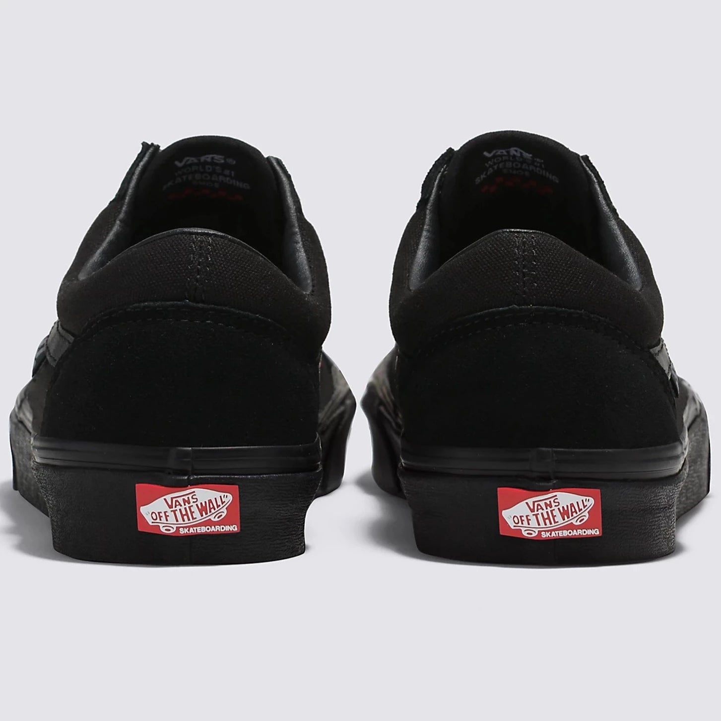 Black/Black Vans Skate Old Skool Skate Shoes Back