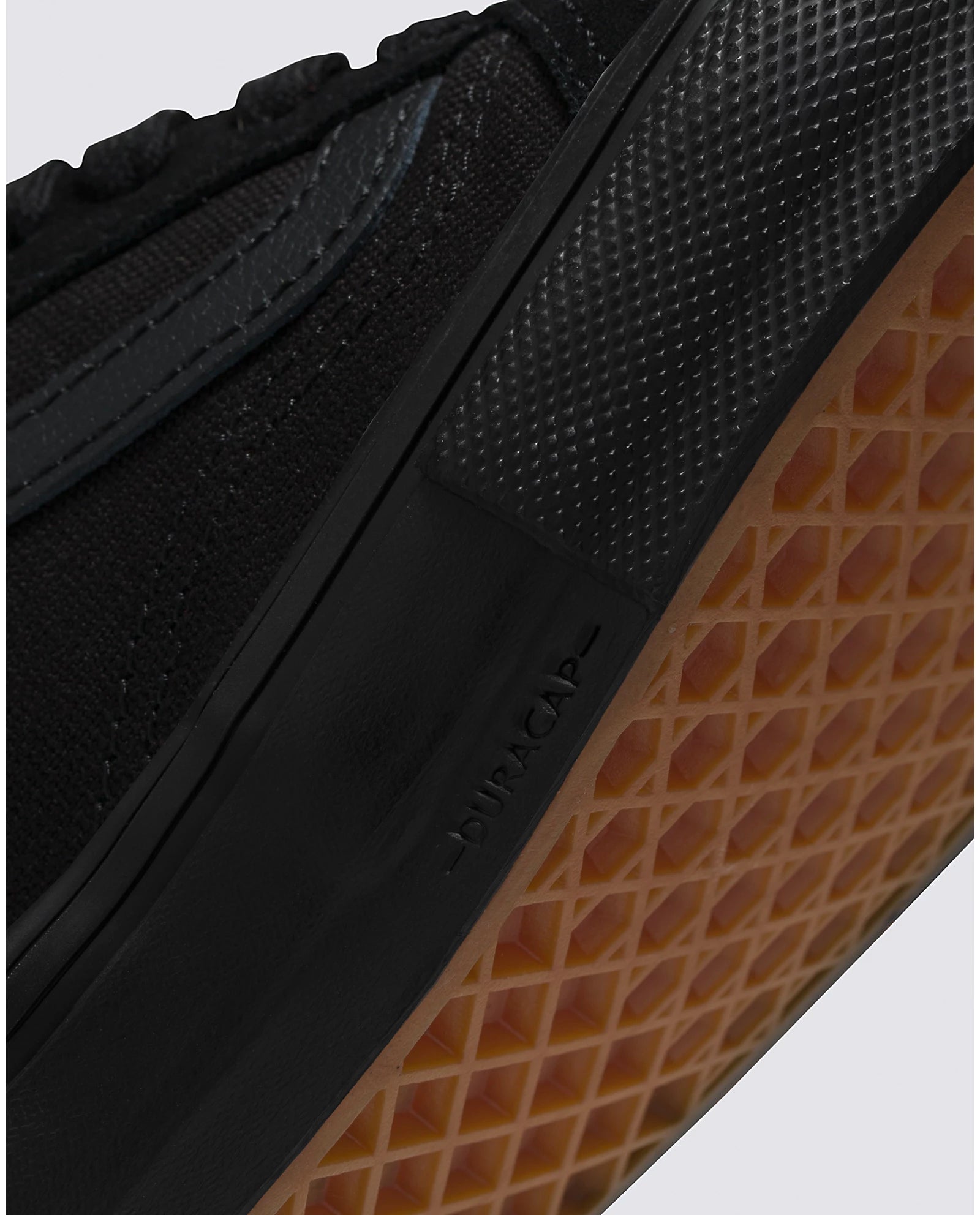 Black/Black Vans Skate Old Skool Skate Shoes Detail