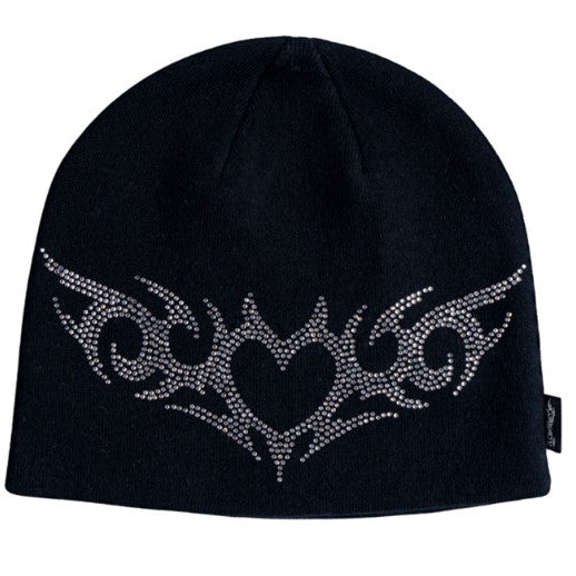 Corduroy Shine On Skully Beanie - Black