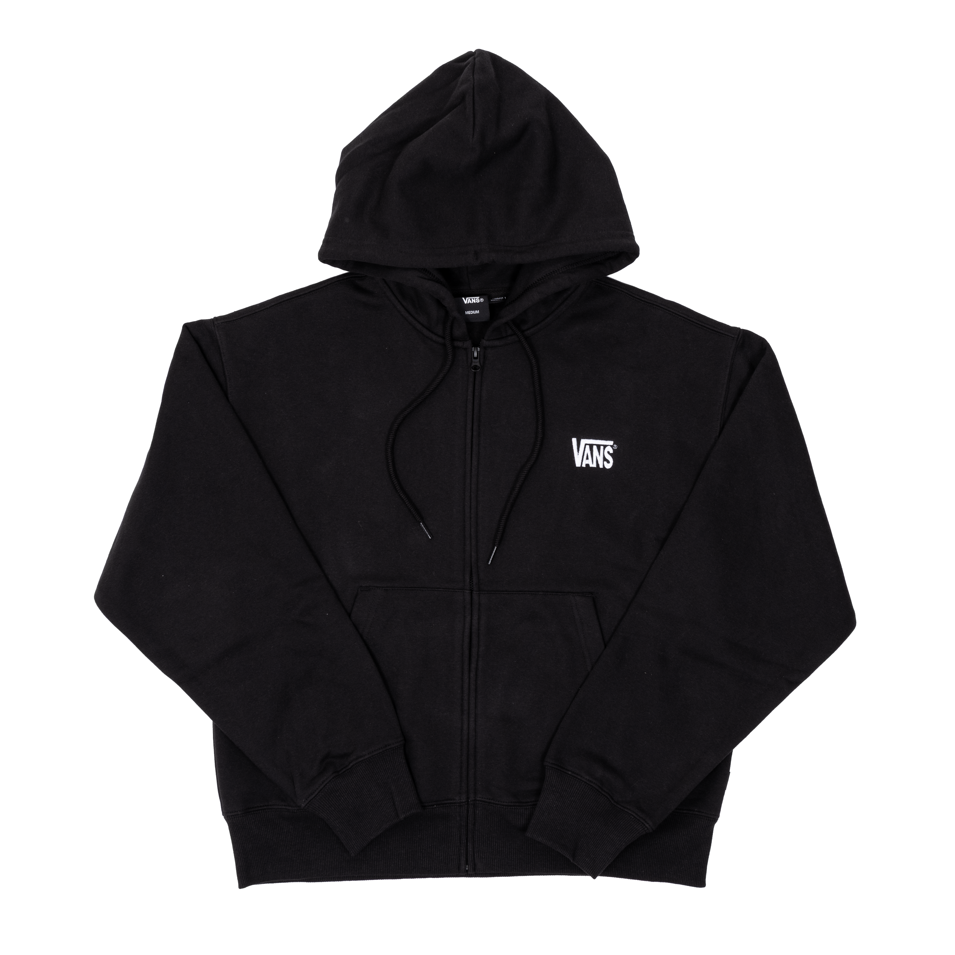 Vans Stretch Logo Full Zip Hoodie - Black/White
