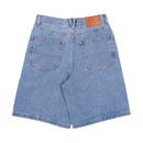 Blue Stonewash Check-5 Baggy Vans Shorts Back