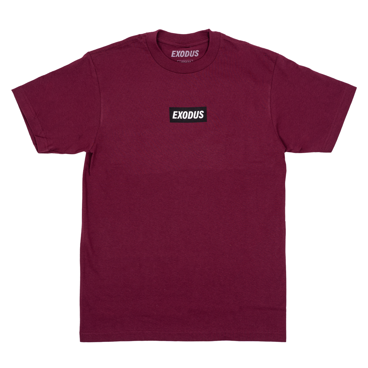 Exodus Box Logo Tee - Burgundy
