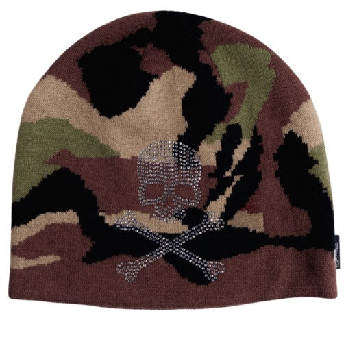 Corduroy Shine On Skully Beanie - Camo