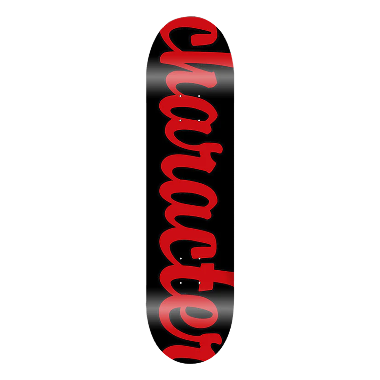 Character Script Skateboard Deck - Black/Red