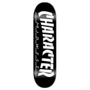 Black/White Crash and Thrash Character Skateboard Deck