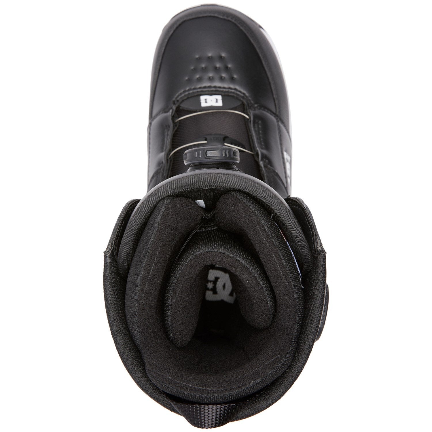 Black/Black/White 2025 Control DC Snowboard Boots Top