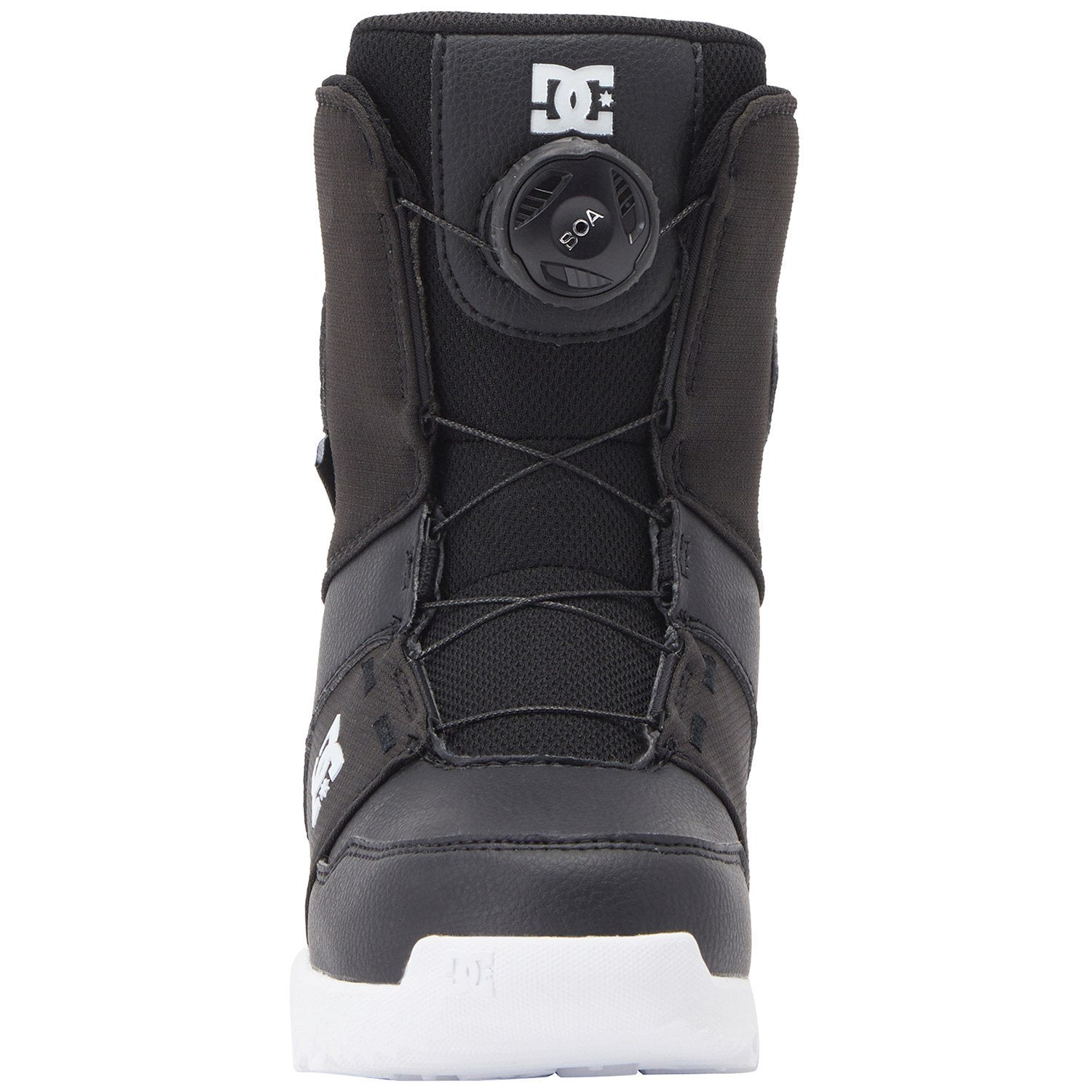 2024 Black/White Youth Scout DC BOA Snowboard Boots Front