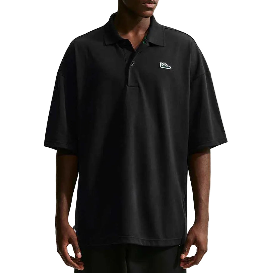 Nike SB Solid Break AF1 City Pack Polo Tee - Black/Court Green
