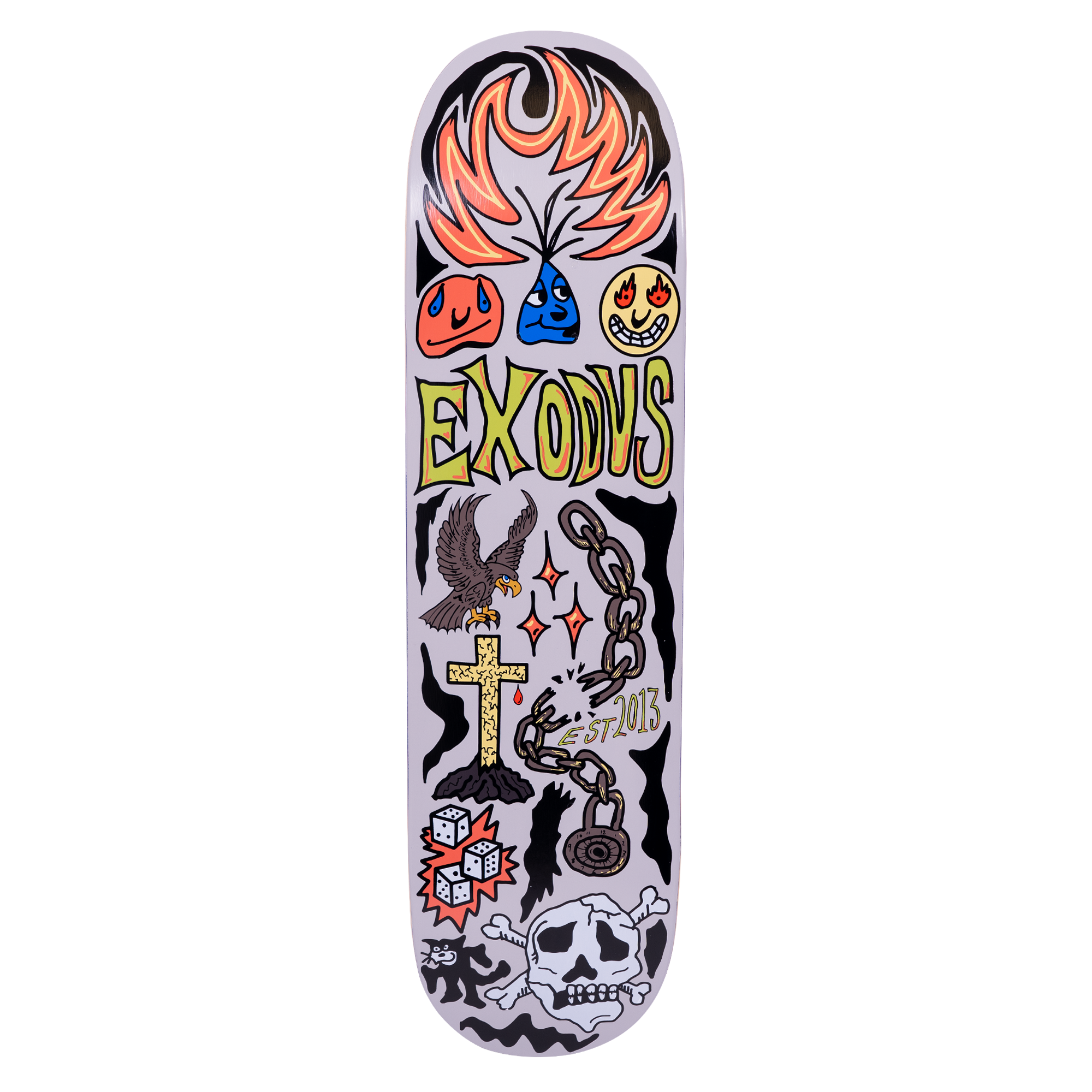 Sketchy Exodus Skateboard Deck By Peter Jeremy