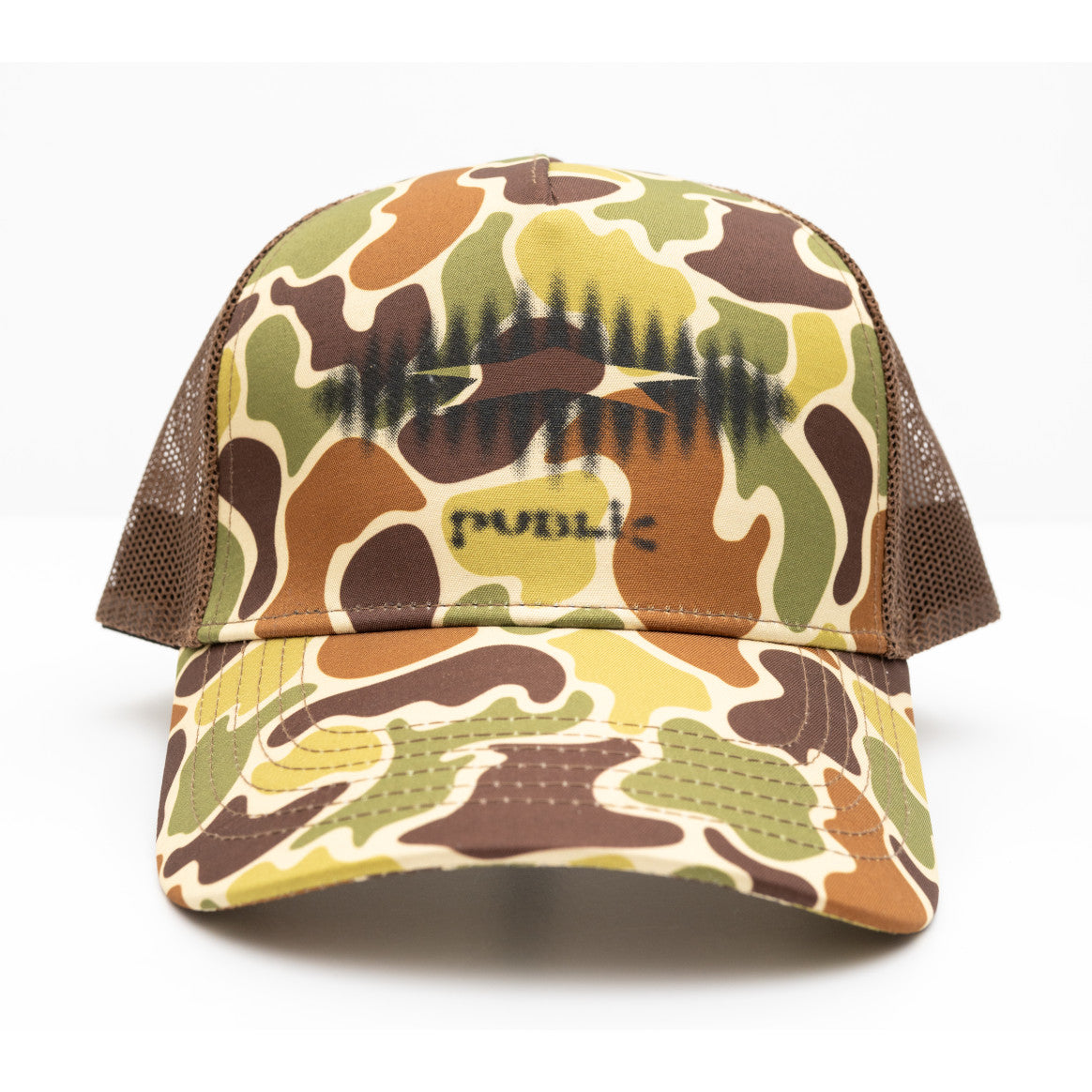 Public Glow Trucker Hat - Camo Duck