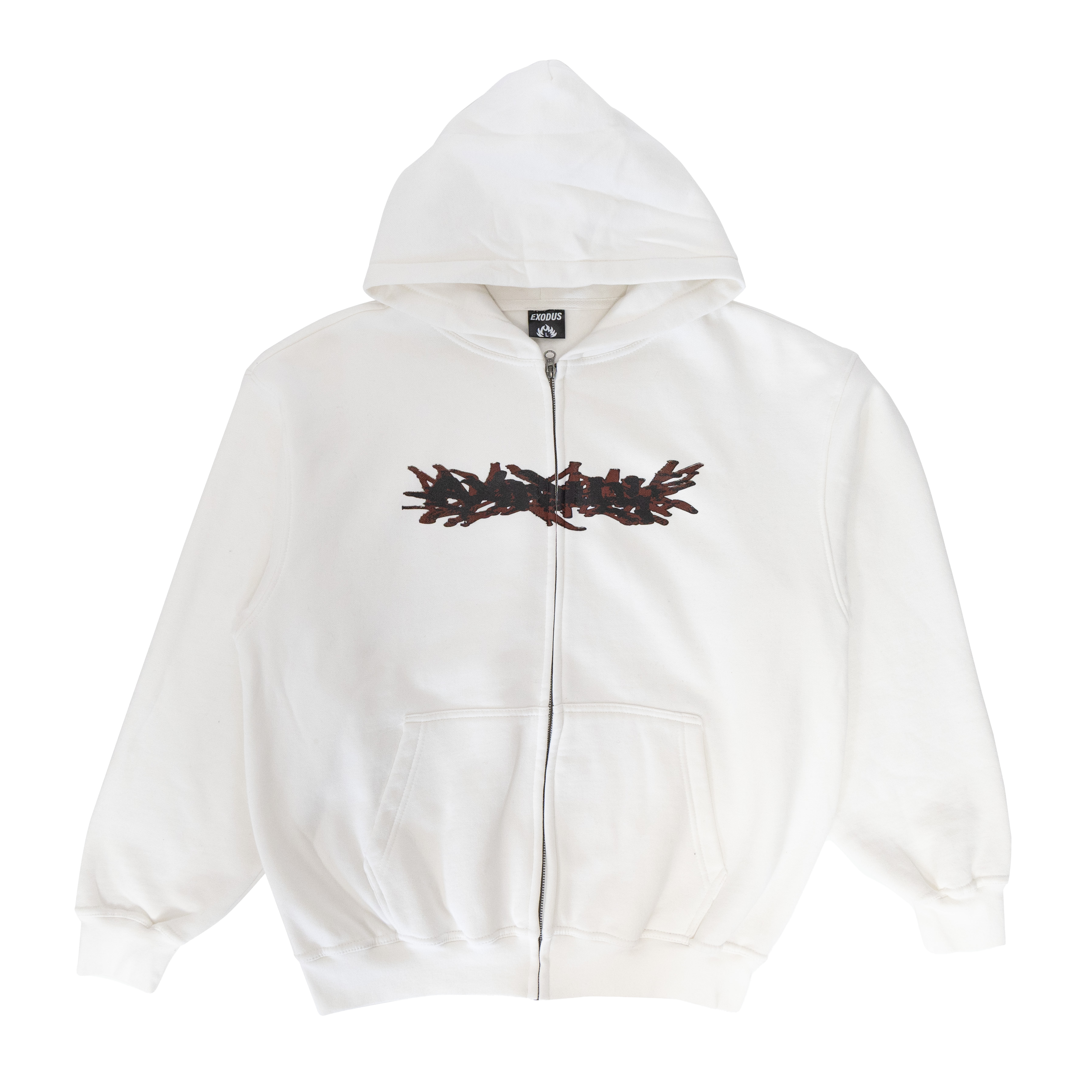 Exodus Graffiti Standard Zip Hoodie - White