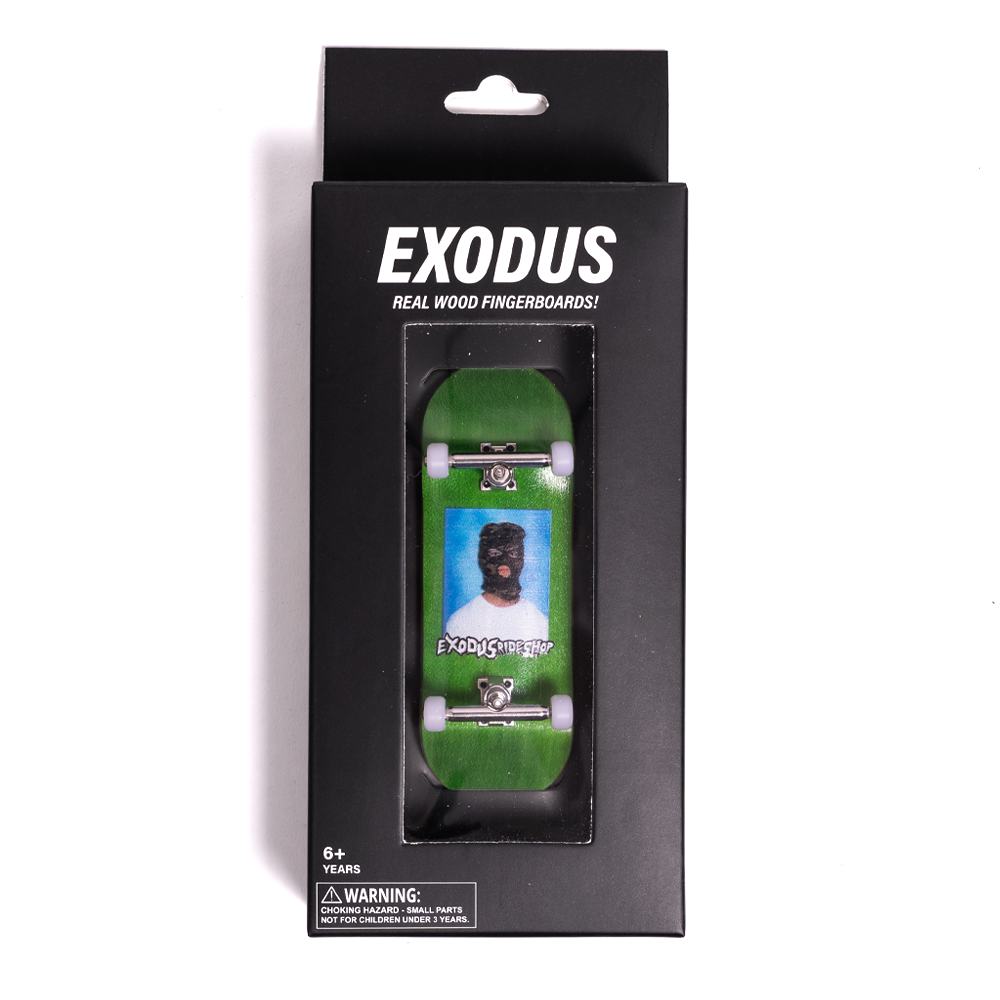 Green Ski Mask Exodus Complete Fingerboard Packaging