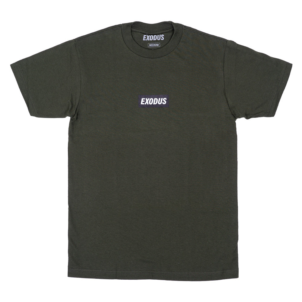 Dark Green Exodus Box Logo T-Shirt