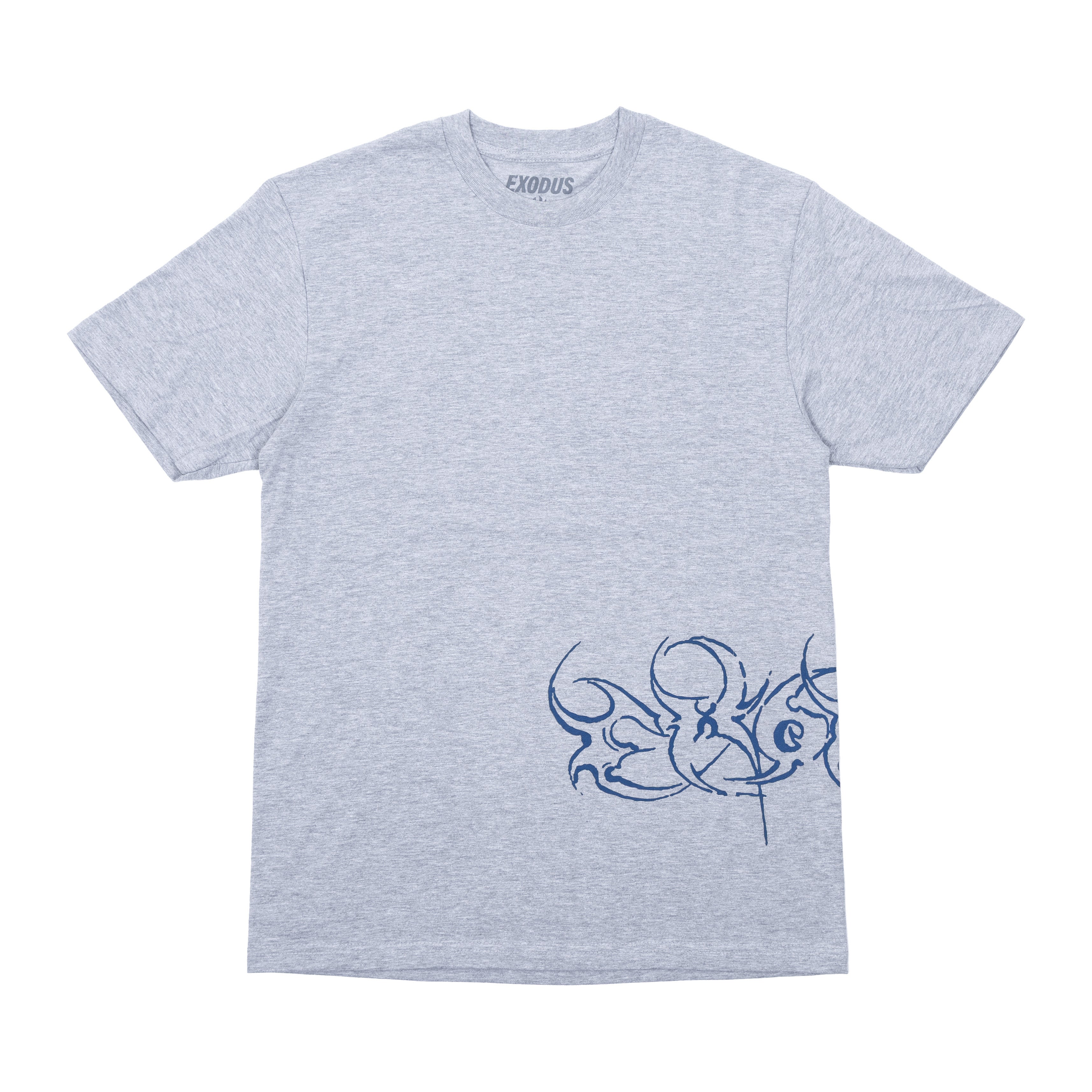 Grey Exodus Side Script Tee with Navy Print