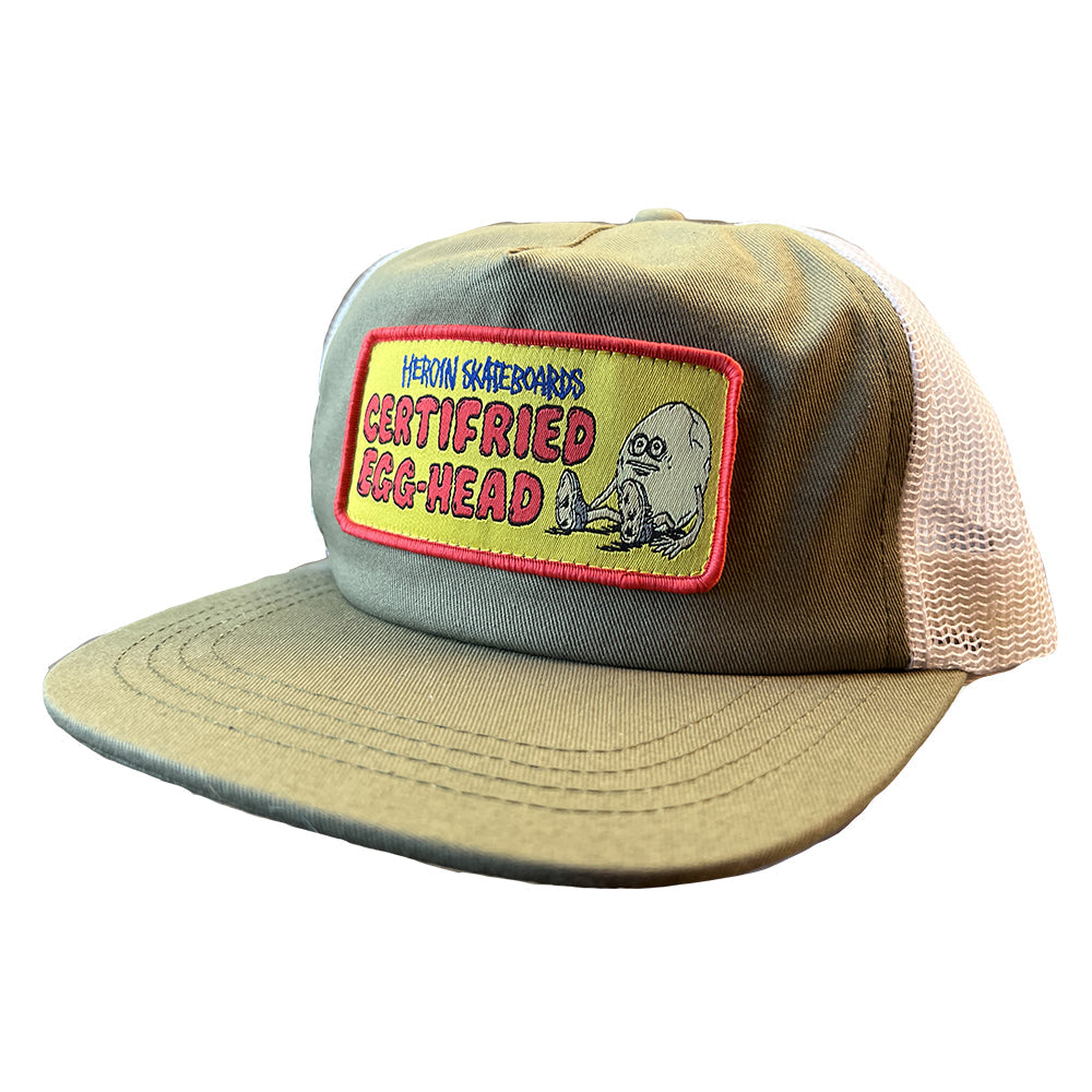 Heroin Certifried Trucker Hat - Olive