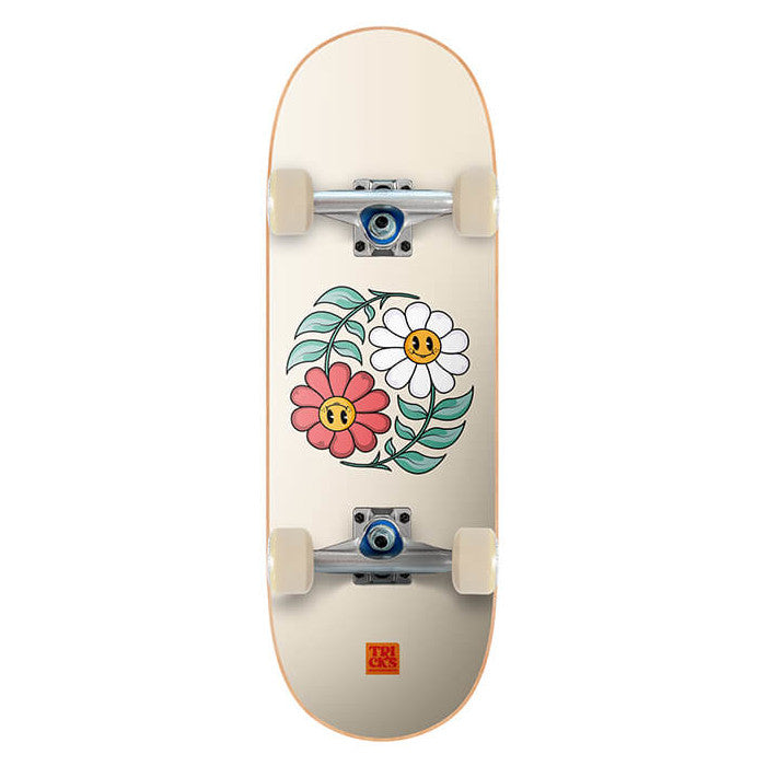 Tricks Ying Yang Flowers Kids Complete Skateboard W/Cork Top