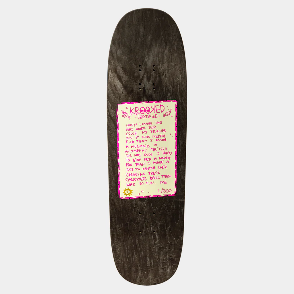 Krooked Mermaid Hand Screened Skateboard Deck